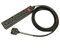 13 Amp 4-Gang Extension Lead - Masterplug/Permaplug Black - 1.5mm² Heavy Duty H07RN-F Rubber Cable - 13A HO7 (20 Metre)
