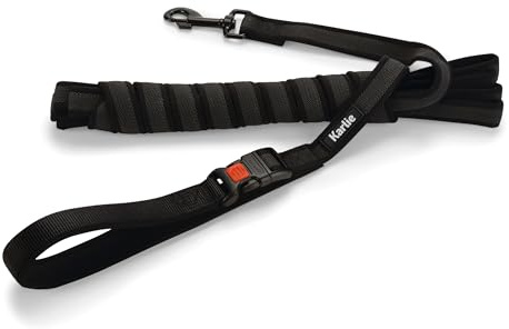 Karlie Art Sportiv Premium Suchleine, Hundeleinen, Nylon, Schwarz, 5 m x 2,5 cm