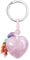 CrystalTears Rose Quartz Crystal Stone Keychain Natural Chakra Healing Quartz Crystal Gemstone Heart Car Keyring Bag Charms for Women Girls Bag Charm Decor Gift for Christmas Mother’s Day Birthday