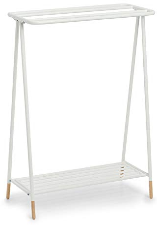HTI living Handtuchständer Metall, Holz Weiß