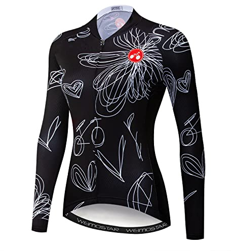 Hotlion Radtrikot Damen Langarm Fahrradjacke Pro Team Bike Bekleidung Tops CD5L