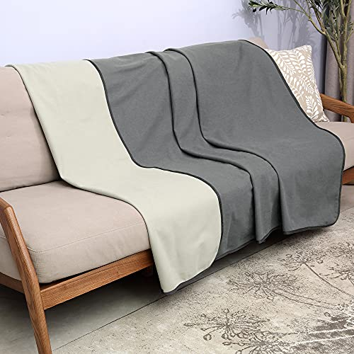 Catalonia Classy Coperta impermeabile per il divano, coperta lavabile per il letto, coperta morbida reversibile per cani 203 x 152cm Taupe/Grigio
