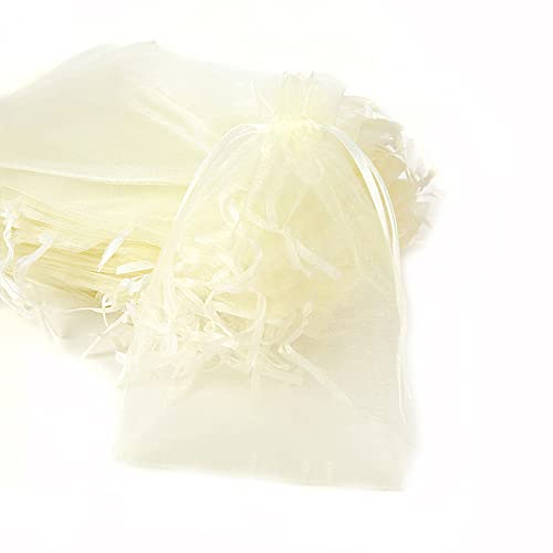 30 Stück Organza Säckchen Zum Befüllen,Organzabeutel Geschenkbeutel Kordelzug Säckchen Organzasäckchen für Festival Party Hochzeit Bonbonsbeutel,Schmuckbeutel Lavendel Geschenk Säckli,15x20cm Beige
