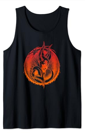 Disney Villains Maleficent Burning Ring Of Fire Tank Top