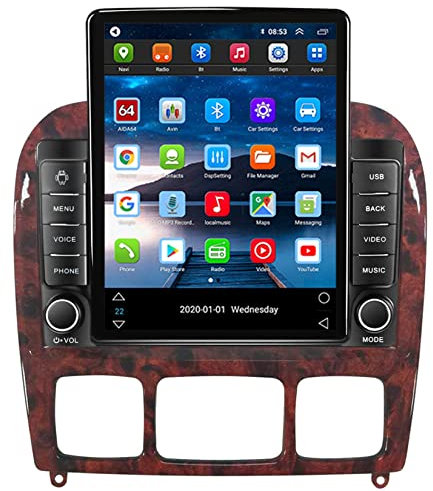 ERPENG Android 11 Touchscreen ​Stereo 2 Din Für Mercedes Benz S Class W220 S280 S320 S350 S400 S430 S500 Autoradio In-Dash Car Radio GPS Navigation 9.5 WiFi mit Bluetooth Mirror Link FM/AM