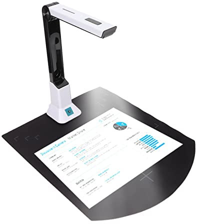Annadue 8MP Visualiser Document Camera, Document Scanner for Teacher, Portable USB Document Scanner, Capture Size A4, PC Doc Cam Photo Scanner Online Training With OCR