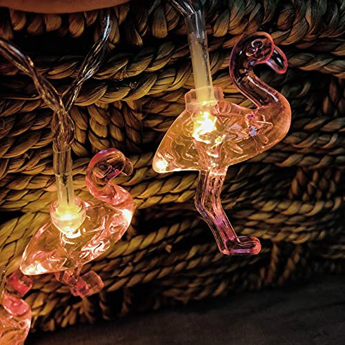 Riaxuebiy Guirlande Lumineuse Flamants Roses Décoration Romantique Fonctionnement à piles Pour Mariage Anniversaire Fête Cadeau Chambre à Coucher Chambre D'enfant (3m/20led)