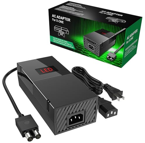 YUDEG Fuente de alimentación para Xbox One, adaptador de CA, cargador de repuesto para Xbox One, Moto One Power