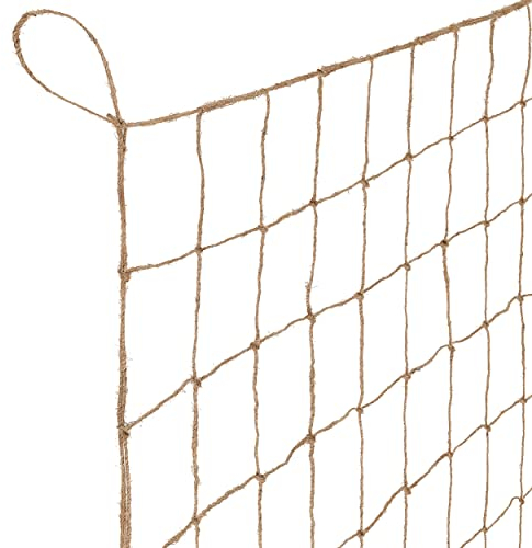GardenGloss Jute Ranknetz Nachhaltig 100% Biologisch Abbaubar - Mit grosser Maschenweite für Gurken, Tomaten und Anderen Gemüsepflanzen - Rankhilfen für Kletterpflanzen (2m x 7.5m)
