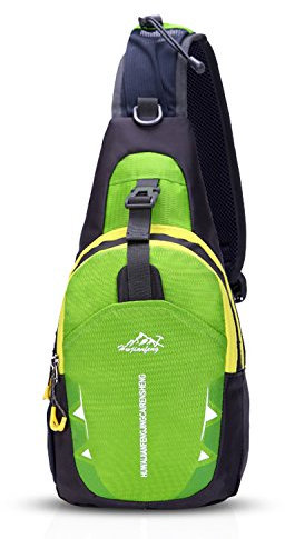 ADITAM Mode Sling Bag Umhängetasche Taschen Turnbeutel Wandertasche Fahrradtasche Wandertasche Umhängetasche Herren Schulter Damen Wasserdichtes Polyester, Grün, Large Double the Comfort