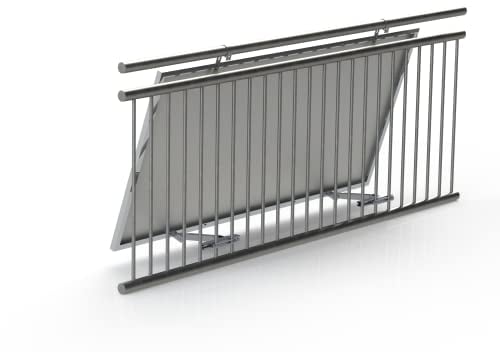 Home Trends® Balkonkraftwerk Halterung für 1 Solarmodul | Präzise 4-10cm Geländer-Adapter mit Gummipad | Einzelmontage-Set inkl. Montageanleitung