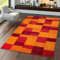 TT Home Teppich Indischer Gabbeh Handgefertigt Modern 100% Wolle Karo In Terrakotta, Größe:120x170 cm