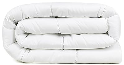TRAMAS+ Piumino leggero per tutte le stagioni trapuntata in microfibra, Piumini Bianco - Letto da 90