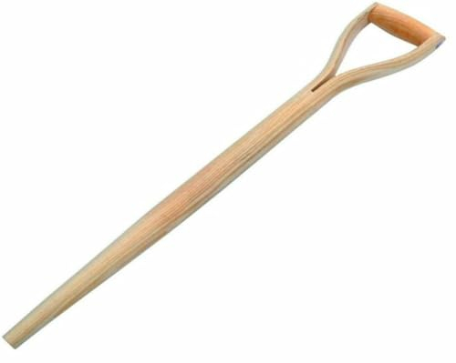 Aggloz | 28” Split YD Toon Wood Tapered Hardwood D Handle | 28 Inch 71CM Toona Wood Handle With YD Handle Grip | Spare Replacement For Garden Fork Spade Shovel (Wooden)