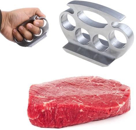 Meat Tenderizer Hammer,Hand Meat Tenderizer,Metal Meat Hammer,Aluminum Alloy Steak Metal Mallet Kitchen Tool,Strong Durable Meat Tenderiser Mallet,Great for or Steak Chicken Fish Kitchen BBQ