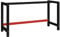 Rantry Work Bench Frame Metal 150x57x79 cm Black and Red, Heavy Duty Workbench Table Workshop Shed Table Legs