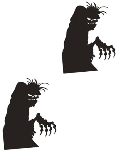DOITOOL 2St halloween wanddeko halloween dekoration halloweendeko Gruselige Wanddekoration halloween decor Halloween Party Dekoration aufkleber Fenster Wandtattoos Applikationen schmücken