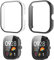 Funda Compatible con Xiaomi Redmi Watch 4 - [2 Piezas] Protección Completa 360 Grados en PC Duro con Cristal Templado 9H - Carcasa Antichoque HD - Transparente + Negro