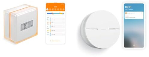 Netatmo Thermostat Connecté et Intelligent Économe en Énergie –WiFi- Réduisez Les Factures & Détecteur de Fumée Intelligent, 10 Ans de Batterie, Tests automatisés