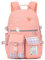 EVEOUT Sacs à dos pour enfant Nylon Sacs portés Dos pour étudiants Grande capacité Sac d'école adolescent Cartable Multi-Poches(Rose)