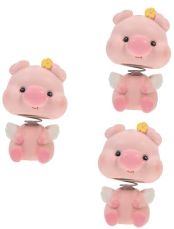 TOYANDONA 3 Stück Wackelkopf Auto Armaturenbrett Dekorationen Schüttelnder Kopf Ornamente Auto Ornament Schüttelnder Kopf Statue Cartoon Schüttelnder Kopf