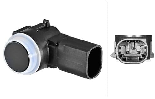 HELLA Capteur 6PX 358 270-351 - Aide au stationnement - 3 broches - Montage - Peut être peint