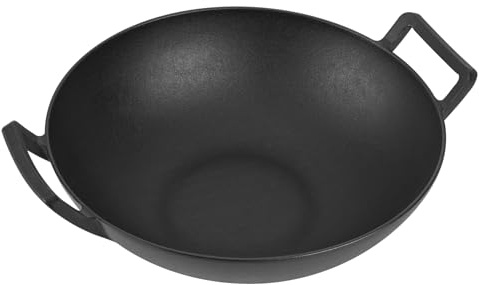 onlyfire Wok in ghisa per Weber Gourmet BBQ System | Padella antiaderente universale, per più piani cottura, tra cui induzione, fornello a gas, forno a gas, falò