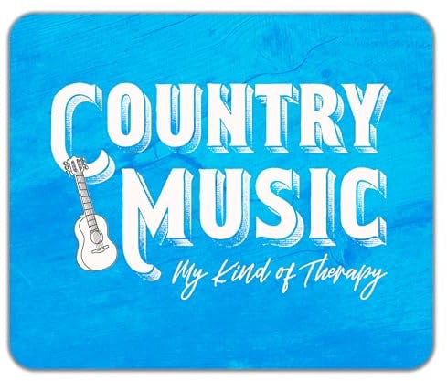 Shopagift Country Music Mouse Mat Pad My Kind of Therapy 24cm x 19cm