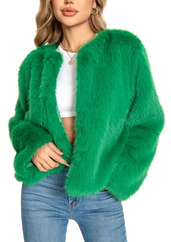 WELLATENT Manteaux en fourrure pour femmes, manteau d'hiver pelucheux à manches longues avec poches, grande taille 2025.