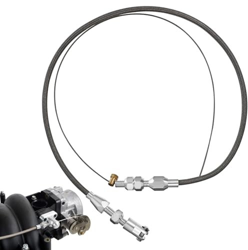 PartyKindom Inch Universal Throttle Cable Kit, Stainless Steel Go Kart Throttle Cable Kit Adjustable Cable Repair Kit Automotive Replacement