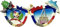 Dominikanische Republik 3D-Brillen Kühlschrankmagnet, Souvenir, Geschenk, Kunstharz, handgefertigt, Dominikanischer Kühlschrankmagnet, Heim- und Küchendekorationssammlung