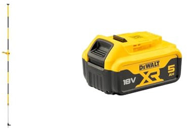 DeWalt DE0882-XJ 1/4-inch Floor to Ceiling Laser Pole, Yellow + DEWALT Battery