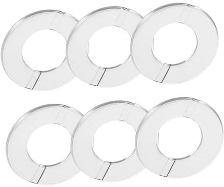 Warmhm 1 Satz Rohrdekorationsabdeckung Heizungsrohr Abdeckung Heizungsrohrabdeckung Heizungsrohr Verkleidung Sanitärflansch Schlag Auf Wandloch-abdeckkappe Rostfreier Stahl Silver 6st