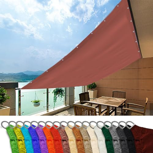 10x1m Marrone Impermeabile Outdoor Pergola Tende per Patio Party Commerciale Deck Fence Facile da Installare Protezione dal Vento Giardino Parasole