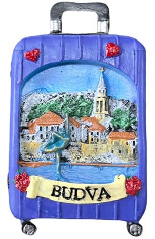 Budva Montenegro Reise-Souvenirs, 3D-Kühlschrankmagnet, Kühlschrankdekoration, Magnet
