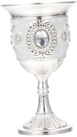 Cabilock Elegante Copa De Vino De Metal Con Tallo Corto Y Diseño De Rosas Copa De Vino Pequeña Para Uso Diario