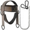 JAG GEARS Neck Trainer Neck Training - 7 mm Neoprene Padded Neck Trainer with 110 cm Long Adjustable Steel Chain Head Harness for Neck Training - Head Harness for Gym, Weight Training (Braun)