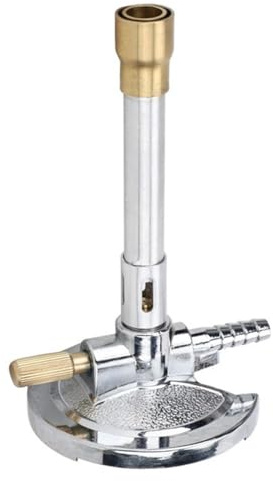 Gorise Brass Lab Bunsen Burner Micro Single Tube Bunsen Burner Gas Light for Liquid Propane Lab Heating Equipment