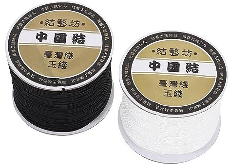 HOMSFOU 2Rotoli Filo per Gioielli Fai da Te Chinlon e Resistentper Collane e Bracciali Colori per Creazioni Uniche