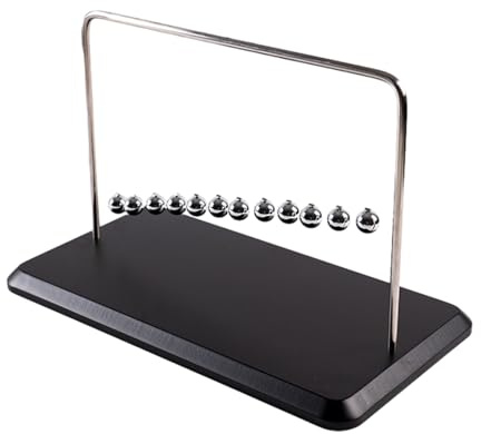 Newtons Wiege mit 12 Bällen – Pendel-Balance-Kugeln, physikalisches wissenschaftliches Gadget | kinetisches Spielzeug für Büro, Büro, Büro, Lernspiel