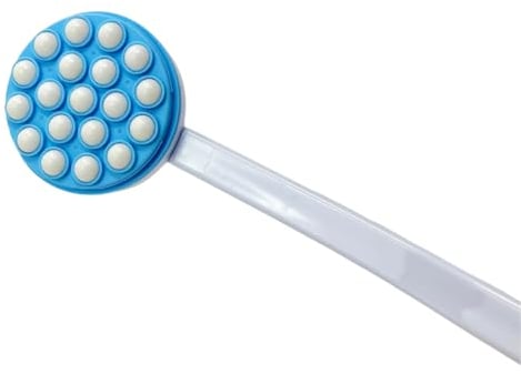 Eincremhilfe, Rückencremer Rücken-Eincreamer, Massage, Creamer, geeignet für eingeschränkte Personen, weiß mit Abdeckkappe und Durchmesser ca. 9cm