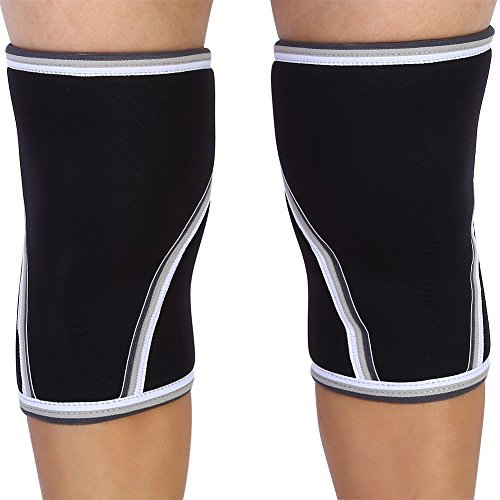 VGEBY Kniebandage Knieschoner Sportbandage Knieschutz für Fußball Basketball Laufen Joggen Sport Fitness Bodybuilding (Farbe : Black L)