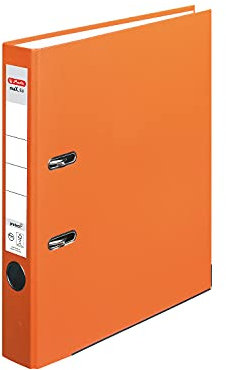 Herlitz 10557015 Ordner maX.file pRotect A4, 5 cm mit Einsteckschild, Orange, 25 Stück