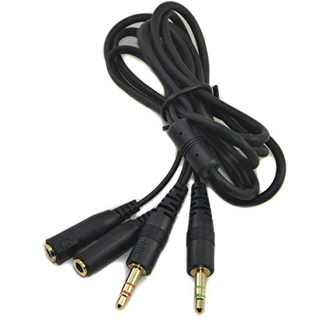 Cavo di prolunga per cuffie da gioco da 150 cm, cavo per cuffie per computer Audio Mic 2 in 1 (spina jack da 3,5 mm)