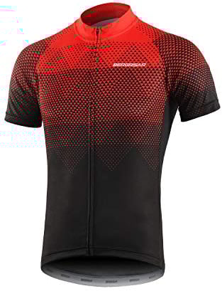 BERGRISAR Radtrikot Herren Kurzarm Rennrad Fahrrad Trikots, 8006 rot, XX-Large