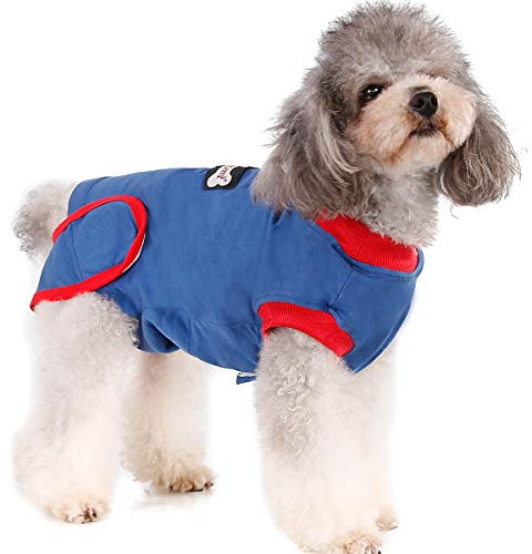 BT Bear Hunde-OP-Genesungsanzüge, weiche elastische Baumwolle, Haustier-Katzen-Erholungsjacken, Weste nach Operationen, Kleidung nach Operationen, Tragen, Anti-Lecken Wunden (klein)