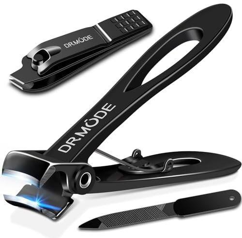 Nail Clippers for Thick Nails - DRMODE Large Toe Nail Clippers for Thick Nail with 16mm Wide Jaw Opening, Heavy Duty Toenail Clippers Cutter for Seniors Men Big
