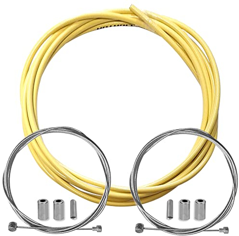 Cyclingcolors, Kit Cavi Alloggiamento Freno Unisex Adulto, Giallo (Yellow), Taglia unica