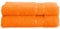 Mixibaby 2er Set Gästetuch Handtuch Duschtuch Badetuch Saunatuch Frottee Baumwolle 500gsm, Größe:Gästetuch 30x50cm, Farbe:Orange