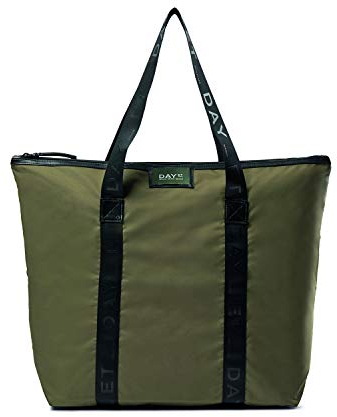 DAY ET | Gweneth RE-T Bag | Schultertasche Shopper | Militär Oliv | Dänisches Design | 100% Recycled Polyester